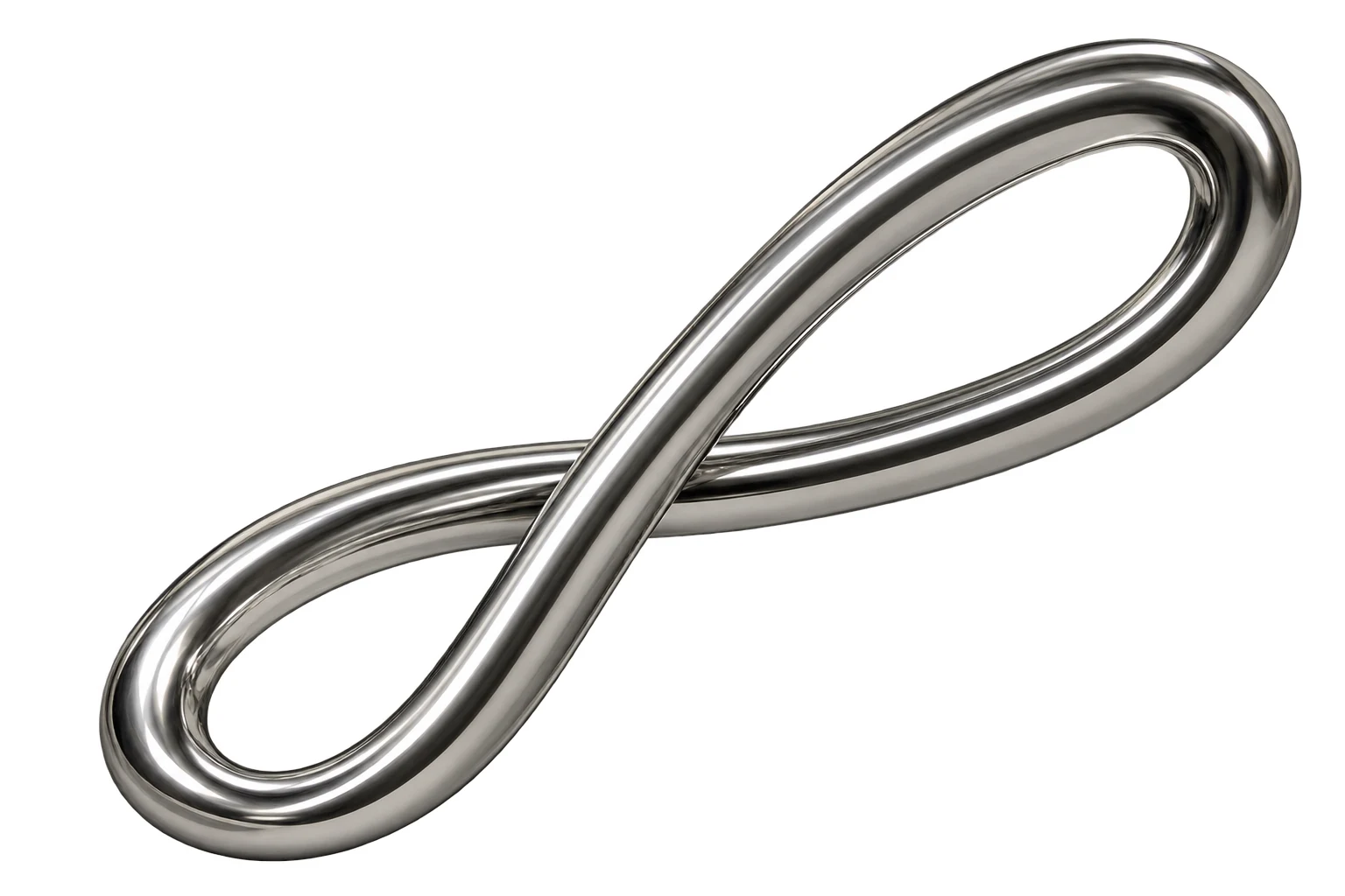 Polished metal infinity loop